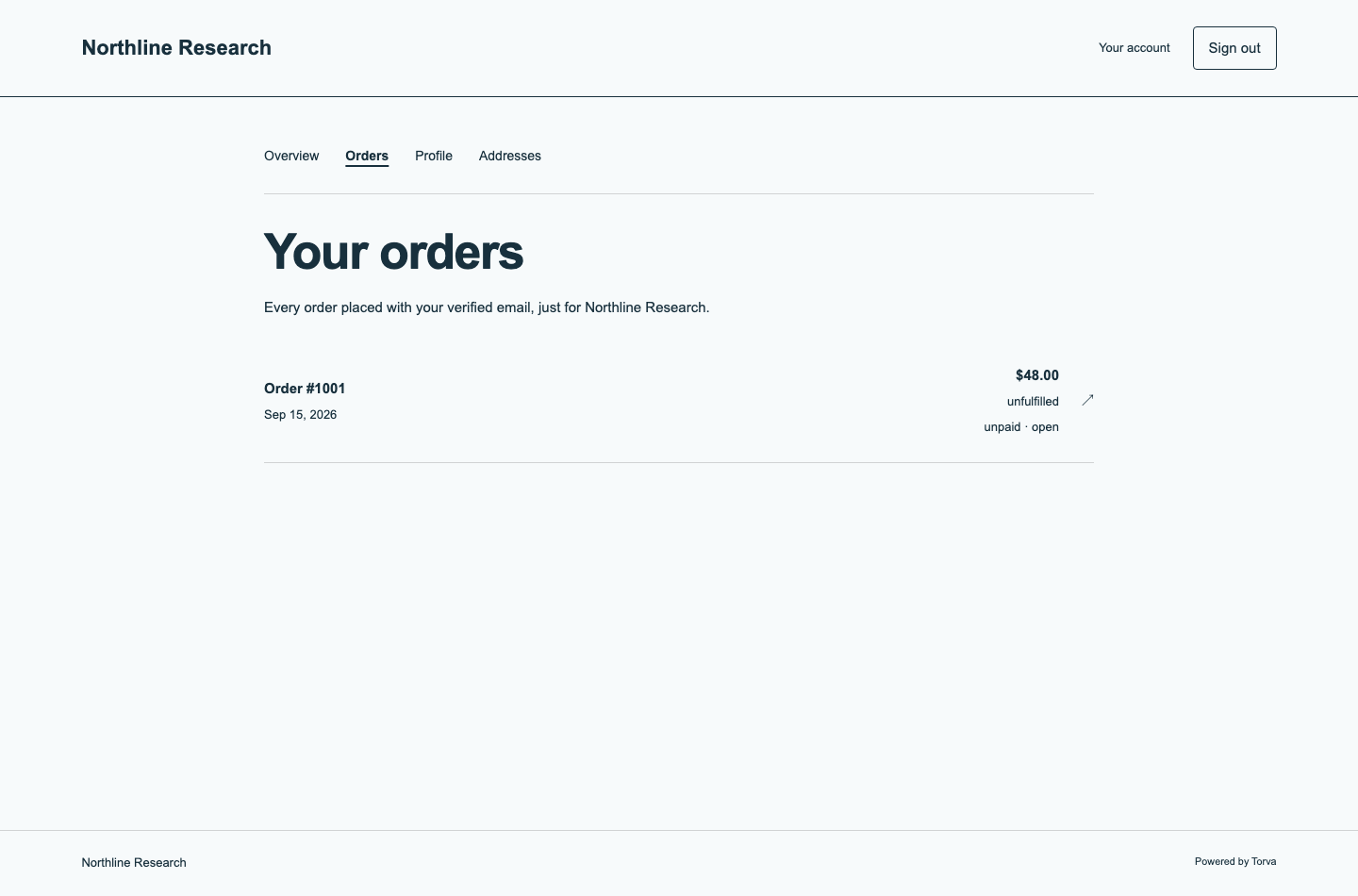 Torva Desk orders workspace — synthetic demo data